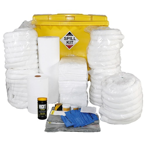 1100 Liter Oil & Fuel Spill Kits  in Industrial Wheeled Bin
