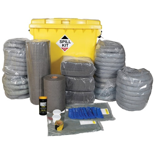  1100L General Purpose Spill Kit in Wheeled Industrial Bin