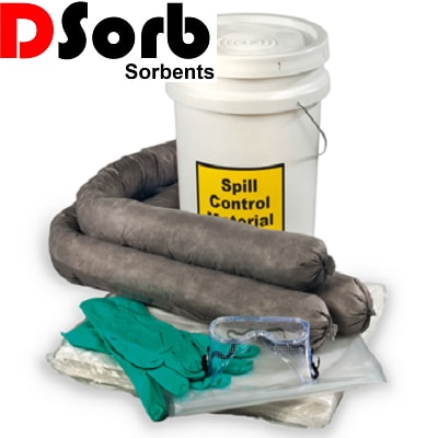 Universal Absorbent bucket Spill Kit 5 Gallon absorbency