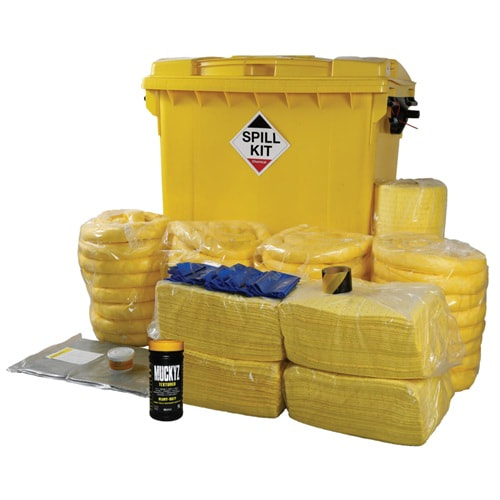 660 Litre Chemical Spill Kit in the Wheeled Industrial Bin